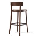 Modern Wooden Restaurant Seat Upholstered Wood barstool